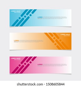 Abstract web design banner template isolated on dark grey background