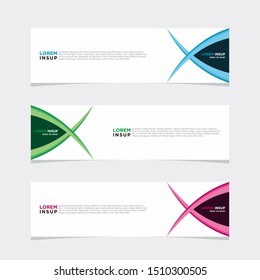 Abstract web design banner template isolated on dark grey background