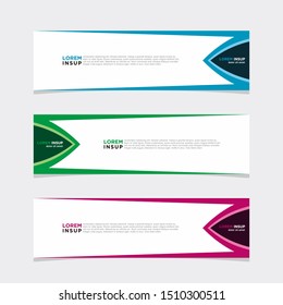 Abstract web design banner template isolated on dark grey background