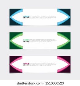 Abstract web design banner template isolated on dark grey background