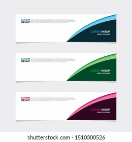 Abstract web design banner template isolated on dark grey background
