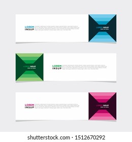 Abstract web design banner template isolated on dark grey background