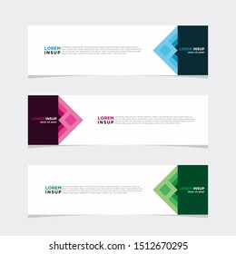 Abstract web design banner template isolated on dark grey background