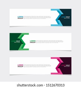 Abstract web design banner template isolated on dark grey background