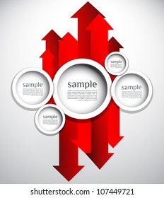 Abstract web design bubble with arrow background, line abstract background,  can be used for website,number banner.