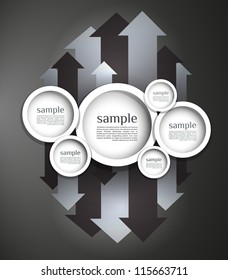 Abstract web design bubble with arrow background. can be used for info-graphics,banne rs, graphic or website layout vector
