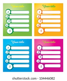 Abstract web design bubble list