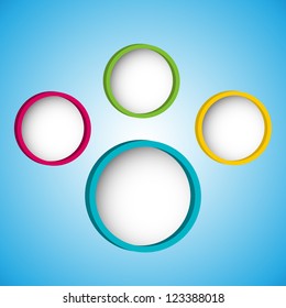 Abstract web design bubble, vector