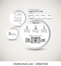 Abstract web design bubble, vector