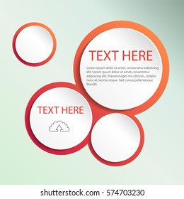 Abstract web design bubble, vector