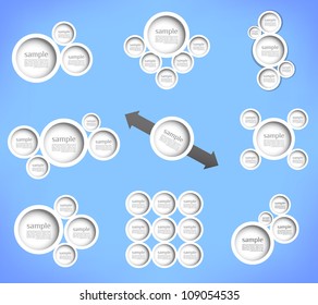 Abstract web design bubble, vector.Modern, clean, Design be used for banners, website layout vector