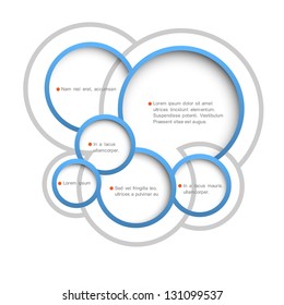 Abstract web design bubbles. Vector design template