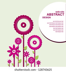 Abstract web design with flowers