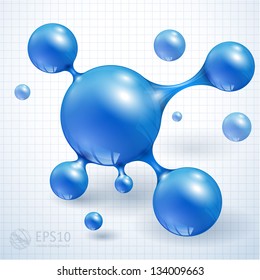 Diseño web abstracto brillante plantilla vectorial de burbuja.