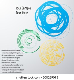 Abstract Web Design Grunge Circle Bubble , Rings . Vector Design .