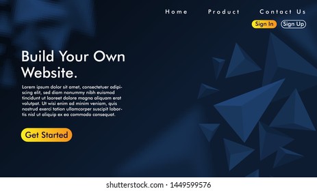 Abstract Web design and Landing page background