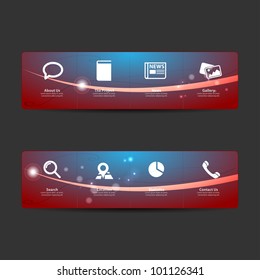 Abstract Web design Menu template