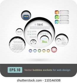 Abstract web design vector sockets bubbles. Eps10.