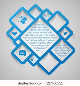Abstract web design  vector squares