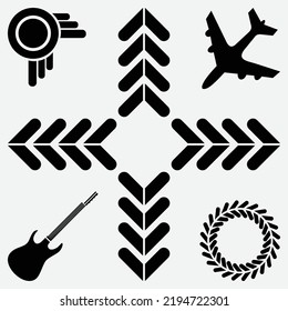 Abstract web element logo design art