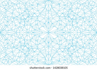 Abstract web. Geometric low poly graphic. Background of triangular facets. Modern blue and white vector pattern.