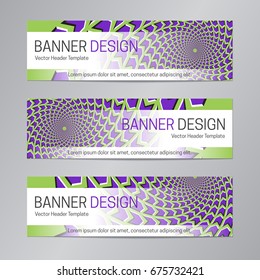 Abstract web header design. Purple green banner template.