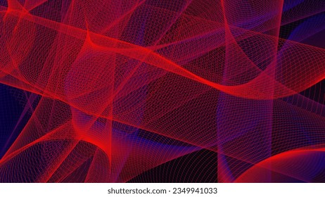 Abstract web. horizontal lines. Expensive background. Wallpaper. The background. Neon. Cyberpunk. Minimalism. Tapes. Red, blue, gold, purple, green, white, black.