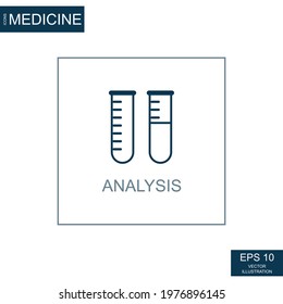 Abstract web icon, science medicine analyzes - Vector illustration