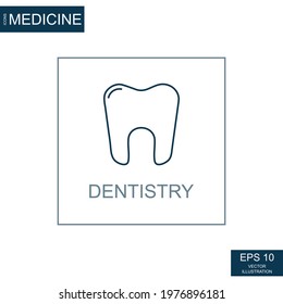 Abstract web icon, science medicine dentistry - Vector illustration