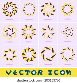 Abstract web Icons and colorful vector icon set
