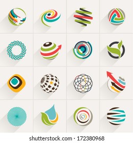 Abstract web Icons   globe vector logos