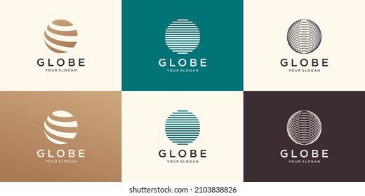 Abstract web Icons and globe vector logos