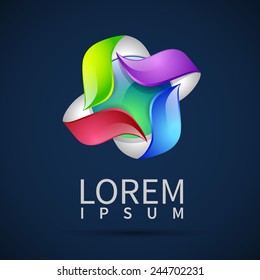 Abstract web Icons and globe vector logos