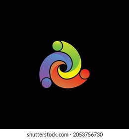 Abstract web icons and multicolored vector logos