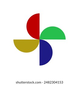 abstract web line modern color full logo design