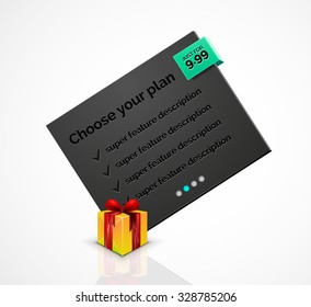 Abstract web message box with Christmas decoration. Holiday concept