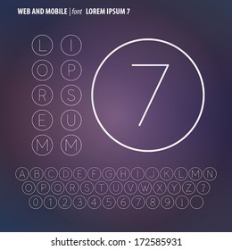 Abstract Web Mobile Alphabet and Digit Vector