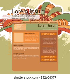 Abstract web page design template