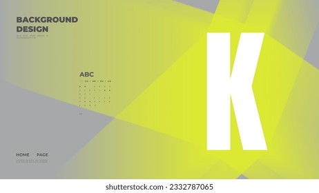 Abstract web page, homepage, landing page concept. Strict and discreet background. Type and 3D shapes.