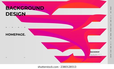 Abstract web page, homepage, landing page concept. Strict and discreet background. Type and polyhedral simple 3D shapes.	