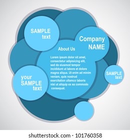 Abstract web site blue design, vector template