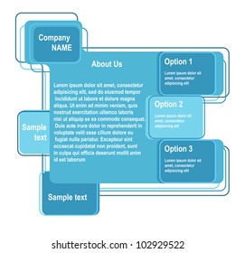 Abstract web site blue design, vector template