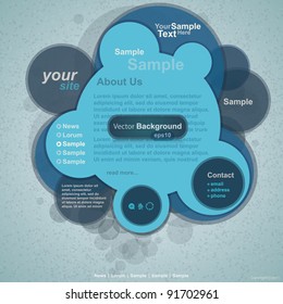 Abstract web site blue design,vector template