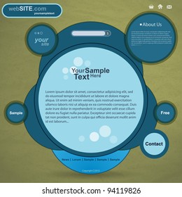 Abstract web site blue design,vector template