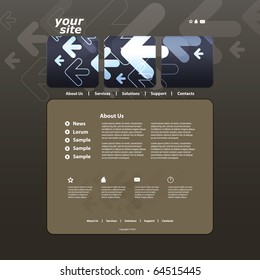 Resumen de la plantilla de diseño del sitio web vector