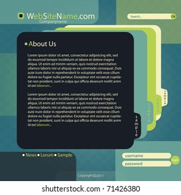 Resumen de la plantilla de diseño del sitio web vector