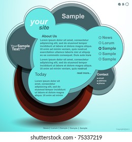 Abstract web site design, vector template