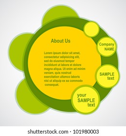 Abstract web site green design, vector template