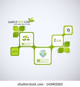 Abstract web site green design,vector template 