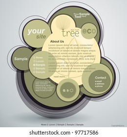 Abstract web site nature design, vector template
